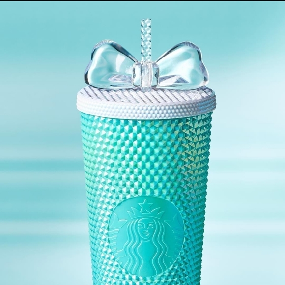 HTF Starbucks Philippines 2023 Tiffany Blue Studded Tumbler w/Crystal Bow - Picture 7 of 8